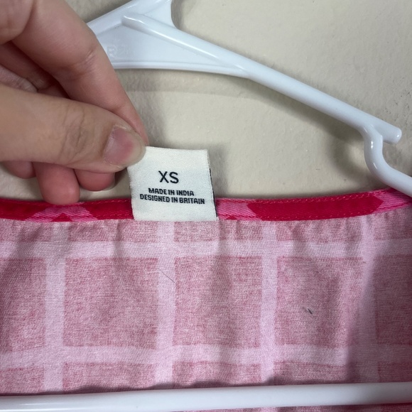 Lucy & Yak Jumpsuit Button Sz XS Sleeveless Flower Geometric Pink Pockets - Picture 10 of 15